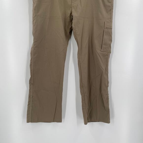 Prana Mens 38x30 Light Brown Vented Cargo Snap Button Convertible Hiking Pants - Picture 6 of 7